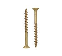 HELPMATE - Vis universelles tête fraisée - 3,5x40 mm - passivées jaune - 600 vis à bois avec entraînement en T et filetage partiel - Boulons pour l'intérieur