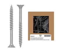 HELPMATE - Vis universelles tête fraisée - 4,5x50 mm - acier inoxydable A2 - 150 vis à bois avec entraînement en T et filetage partiel - Vis pour l'intérieur et l'extérieur