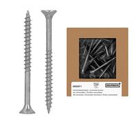 HELPMATE - Vis universelles tête fraisée - 4x50 mm - acier inoxydable A2 - 200 vis à bois avec entraînement PZ et filetage partiel - Vis pour l'intérieur et l'extérieur