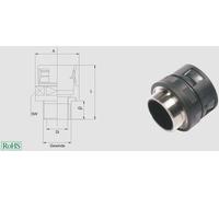 Helukabel 920233 HSSV MG M Raccord de tuyau gris M25 droit 1 pc(s)