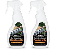 HELVET Nettoyant & Dégraissant Plancha & Grille Barbecue - Dissout Sans Effort les Graisses grâce à son Format Gel - Apte au Contact Alimentaire - 500 mL. (Lot de 2)