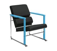 Hem Fauteuil lounge Experiment 502 Blue-black leather