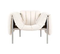 Hem Fauteuil lounge Puffy Natural-acier inoxydable