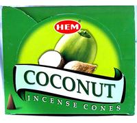 HEM Lot de 12 boîtes de 10 cônes d'encens noix de coco