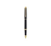 Waterman Stylo-plume Hemisphere laqué noir, plume M, coffret bleu