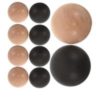 Hemobllo 10 Pièces Capuchon Parfum Boule Rond en Bois pour Col 15mm | Couvercle Cosmétique, Ouverture Aisée et Étanche, Format Voyage, Lot de Cinq Pièces Noir