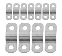 Hemobllo 100 Pièces Pince en U Métallique pour Clôture en Treillis Métallique, Acier Inoxydable, Argenté, pour Tuyaux et Clôtures de Confidentialité, Jardins et Installations Extérieures
