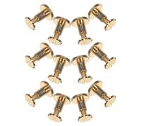 Hemobllo 12 Pièces Jeu de Rivets à Visser Chicago en Alliage de Zinc, Rivets Plats pour Reliure de Portefeuille, Fixation Fiable et Solide pour Décoration Cuir et Scrapbooking