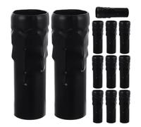 Hemobllo 12 Pièces Manchon de Lustre E14 en Fer Noir, Motif Goutte, | Ampoules Chandelle E14, Tube Décoratif pour Lustre Européen, Structure Robuste, Anti-basculement