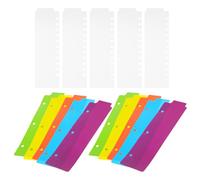 Hemobllo 15 Pièces Intercalaires Classeur en Abs pour Organiseur et Carnet, Séparation Multisections Compacte et Portable, Accessoires pour Planificateur à 3 Anneaux