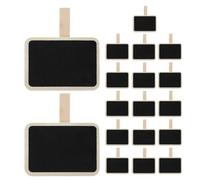 Hemobllo 18pcs Mini Tableaux Noirs en Bois Pince Robuste pour Étiquettes Alimentaires Réutilisables, pour Buffet en Extérieur Cuisine