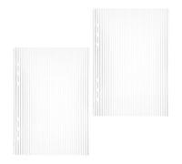 Hemobllo 2 Pièces Couverture de Classeur Acrylique Rechargeable pour Agenda à Feuilles Mobiles, Coque Protectrice Rigide Facile à Transporter, Design Minimaliste Élégant et Professionnel