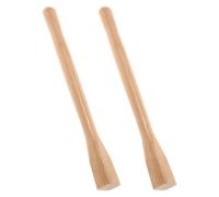 Hemobllo 2 Pièces Manche en Bois Beige de Rechange pour Houe de Jardin Confortable sans Éclats, Accessoire pour Outils de Jardinage et Travail du Bois
