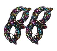 Hemobllo 2 Pièces Masque de Fête à Paillettes Vintage pour Femmes en Pvc, Style Unique et Polyvalent, pour Fêtes de Vacances et Performances Scène