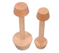 Hemobllo 2 Pièces Moule à Tartelettes Rond en Bois, Poussoir Double Face | Style Français Classique, Pâte Uniforme et Non Adhérente, Nettoyage Facile, pour Réunions et Goûters
