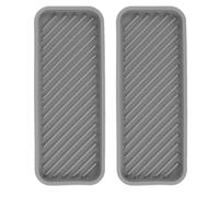 Hemobllo 2 Pièces Plateau de Toilette en Silicone Multifonction pour Salle de Bain et Camping, Support Antidérapant pour Cosmétiques et Brosses à Dents, Facile à Transporter et Ranger