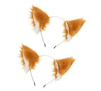Hemobllo 2 Pièces Serrage-tête en Tissu Léger et Confortable Oreilles de Renard pour Cosplay Bandeau Chic et Unique lors de Fêtes ou Carnavals pour Filles
