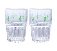 Hemobllo 2 Pièces Tasse à Café Transparente en Verre Design Fleur de Muguet, Multi-usage et Décoration Élégante pour Maison et Café