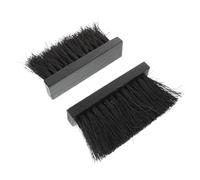 Hemobllo 2 Têtes de Brosse Cheminée Noires en Bois et Fibres de Palmier, pour Balayer Les Cendres du Foyer, Usage Solide, Villas et Hôtels