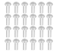 Hemobllo 200 Pièces Rivets Pleins à Tête Ronde en Aluminium M5x12 pour | Finition Argentée Lisse, Pose au Marteau Précise, Ateliers Compacts et Démonstrations en spect Soigné