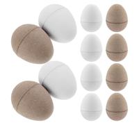 Hemobllo 24 Pièces Œufs de Pâques en Papier Blanc à Peindre, Remplissables | Style Vintage, Activités de Groupe et Panier Présent, Décoration Manuelle pour Garçon et Filles, Lot Créatif