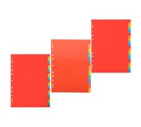 Hemobllo 3 Ensembles D'intercalaires de Classeur en Pvc pour Organiser Documents, Séparateurs Réutilisables Onglets, pour Bureau et Cahier de Notes