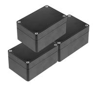 Hemobllo 3 Pièces Boîte de Jonction Électrique Étanche Noire en ABS pour | Joint Silicone, Couvercle à Pression Filetée, Trous de Fixation Préformés, Distribution pour Serrage