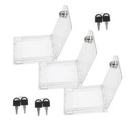Hemobllo 3 Pièces Cache Panneau de Commande Central Serrure, Plastique | Capot à Charnière, Protection Anti-interférence, pour Bureaux et Lieux Publics, Limite les Contacts Involontaires