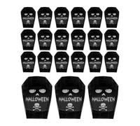 Hemobllo 30 Pièces Boîte Papier Halloween Cercueil Noire, Célébration | Format Mini, Compartiments Internes Solides, Pliage à Plat, Assemblage Facile, pour Fête et Trick Or Treating