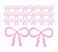 Hemobllo 30 Pièces Marqueurs de Boisson Nœud en Acrylique, Rose | Étiquettes à Clipser sans Adhésif, Suivi des Verres, pour Célébrations Intimes et Bridal Shower