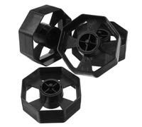 Hemobllo 4 Ensembles Roue D'insertion en Plastique Noire pour Dévidoir de Ruban Adhésif, Facile à Installer, Compatible Noyaux de Ruban, pour Usage Bureau et Maison