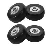 Hemobllo 4 Ensembles Roues de Rechange Pivotantes en Métal et Caoutchouc | Kit de Remplacement, Roulement à Billes Précis, Fixation à Vis Centrale, pour Trolley Case et Bagages