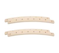 Hemobllo 4 Pièces Accessoire de Hamac en Bois Courbé à 8 Trous, | Installation Simple, Détachable, Support Robuste, pour Camping et Porche, Compatible Cordes et Tissu, Beige