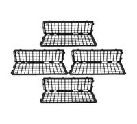 Hemobllo 4 Pièces Cloison de Stockage de Supermarché, Organisateur de Produits Frais, Plastique Noir 37x17x12cm, en L, pour Fruits et Produits Frais, Rayonnage de Supermarché