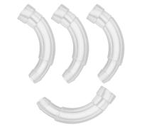 Hemobllo 4 Pièces Connecteur de Tube Rigide pour Embout Auriculaire, | Joint de Crochet Transparent, Plastique 1,50x0,30x0,30cm, Entretien DIY