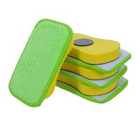 Hemobllo 4 Pièces Effaceur Magnétique pour Tableau, Lavable, | Contrôle Poussière, Fixation Magnétique Solide, Bords Arrondis, Prise Confortable, Jaune