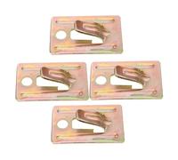 Hemobllo 4 Pièces Support Mural pour Chauffe-eau et Radiateur, Plaques de Fixation Robustes en Acier avec Crochets, Kit de Montage Charge Lourde pour Cuisine et Salle de Bain (7,8 x 5 cm, Doré)