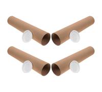 Hemobllo 4 Tubes à Affiches en Carton Kraft Marron, Protection Robuste pour Posters et Dessins, Cylindres Ronds pour Usage Professionnel et Expédition Sécurisée