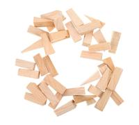 Hemobllo 40 Pièces Petit Cale-porte en Bois, Butoir de Porte Antidérapant, Forme Triangulaire, Couleur Khaki, Portable, Maintien Porte Ouverte, pour Chambre et Dortoir