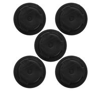 Hemobllo 5 Pièces 660l Bouchon Noir de Vidange pour Plastique Poubelle | Installation Facile, Protection Étanche, Joint de Fond, pour Bac à Déchets Extérieur et Conteneur