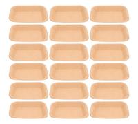 Hemobllo 50 Pièces Plateaux de Service Jetables en Papier Kraft Khaki, Assiettes de Barbecue Pratiques et Polyvalentes pour Événements et Fêtes, Lot