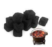 Hemobllo 500g Charbon de Bambou Premium sans Fumée ni Odeur, Briquettes Naturelles pour Grille de Table Hibachi et Shichirin, Combustible de Chauffage pour Théière et Barbecue d'Intérieur