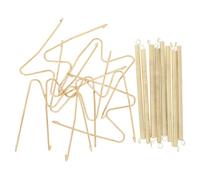 Hemobllo 6 Pièces Crochets Muraux en Acier Doré de W pour Assiettes Décoratives et Œuvres D'art, Supports Adhésifs Amovibles Forte Capacité de Charge pour Supermarchés et Centres