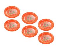 Hemobllo 6 Pièces Plateau de Service Rouge en Pp Réutilisable et Facile à Nettoyer pour Buffet, pour Mariage et Rangement de Snacks Plusieurs styles