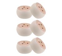 Hemobllo 6 Pieds en Bois Non Peints Ronds pour Meubles, Compatibles Bibliothèque et Meuble TV, Remplacement DIY, Style Naturel et Moderne, Pack de 6 Pièces pour Entretien Maison