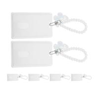 Hemobllo 6pcs Porte-cartes en Pvc Protection Coulissante, Pochette Transparente Légère pour Cartes D'identité, Bureau et École, Porte-badge Papillon Pratique
