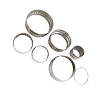 Hemobllo 6pièces Acier Inoxydable Double Côté Cannelé Lisse Ronde pour Biscuits Fondant Gaufres Pâtisserie Baking Tools