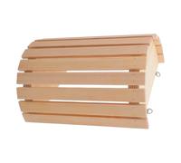 Hemobllo Abat-Jour en Bois pour Sauna, Demi-Cylindre Khaki Décoratif | Bois à Lattes Fines, Finition Lisse, Protection du Luminaire, pour Coin Sauna et Spa