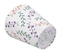 Hemobllo Abat-jour Forme Plissée Artistique en Tissu Imprimé Floral Métal et Tissu, Diffuseur de Lumière Détachable pour Lampe de Table Chevet Chambre et Salon