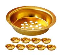 Hemobllo Accessoire Décoratif en Fer Style Moyen-Oriental Écran Rond 10 Pièces Plateau Métallique Solide pour Brûleur à Parfum pour Brûleur à Charbon à Domicile
